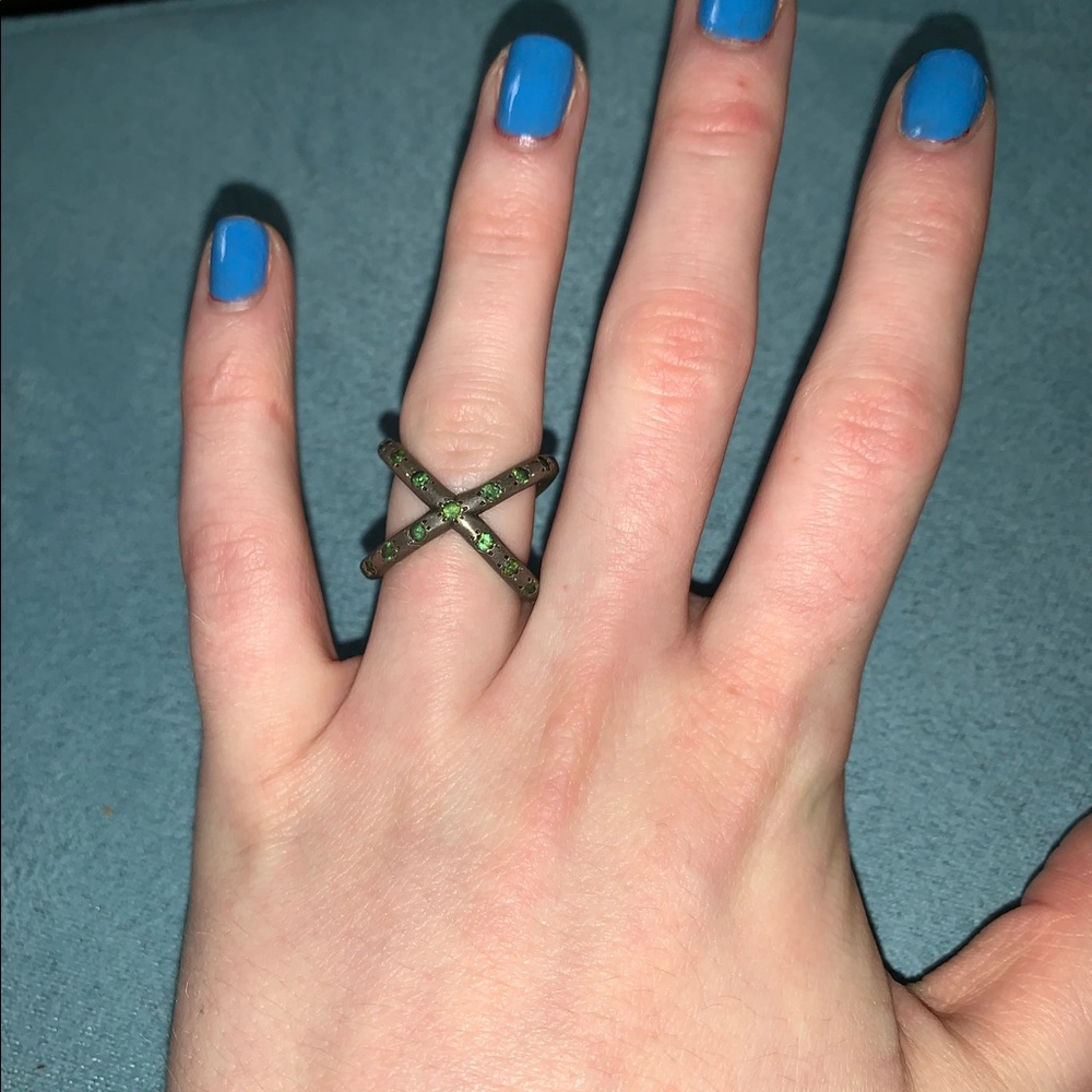 Emerald ring.
